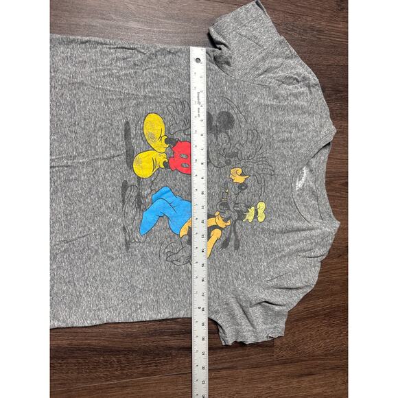 Disney Women’s Mickey & Goofy Graphic Tee Small Gray Short Sleeve - Picture 5 of 5